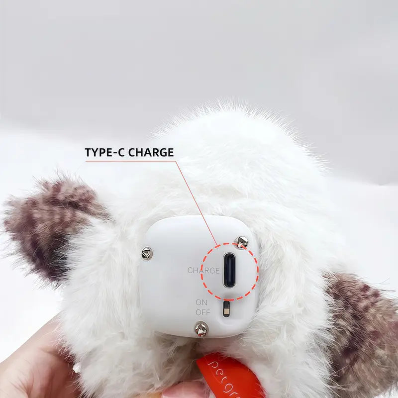 Flapping Bird Plush Cat Toy, Touch-Activated Smart Sensor with Lifelike Chirping Sound, 3 Flapping Modes, Non-Flying Hangable Interactive Exercise Toy, Type-C Rechargeable Durable Indoor Pet Toy